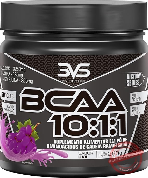 3VS-Nutrition-BCAA-250g-Sabor-gourmet-Uva.jpg 3VS Nutrition BCAA 10:1:1 250g - Sabor gourmet Uva - Imagem 1
