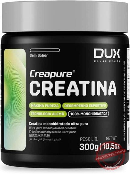 Creatina Monohidratada 100% Creapure Sem Sabor Pote 300g - Suplementação Academia, Ganho Muscular Hipertrofia, Força Energia Resistência, Suplementos Naturais - DUX HUMAN HEALTH