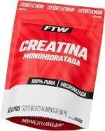 FTW Creatina Monohidratada 100% Pura - Explosão de Energia, Força e Resistência - Absorção Rápida para Ganho de Massa e Performance - Refil 300g