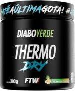 FTW Diabo Verde Termogênico Thermo Dry Suplemento Alimentar em Pó com Extratos Vegetais, Fórmula Solúvel com Chá Verde, Hibisco e Gengibre - Pote 300g (Sabor - Abacaxi com Gengibre) - Imagem 3