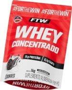 FTW Whey Concentrado com Proteína Concentrada WPC, Suplemento Alimentar em Pó com 15g de Proteína por Porção, Rico em Aminoácidos Essenciais, Sem Glúten – Refil 1KG (Cookies)