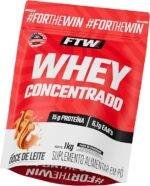 FTW Whey Concentrado com Proteína Concentrada WPC, Suplemento Alimentar em Pó com 15g de Proteína por Porção, Rico em Aminoácidos Essenciais, Sem Glúten – Refil 1KG (Doce de Leite)