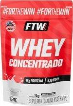 FTW Whey Concentrado com Proteína Concentrada WPC, Suplemento Alimentar em Pó com 15g de Proteína por Porção, Rico em Aminoácidos Essenciais, Sem Glúten – Refil 1KG (Leite) - Imagem 3