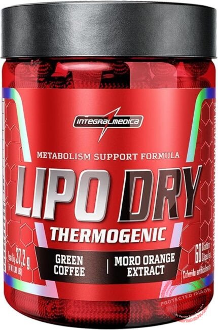 Lipo Dry Integralmédica - Termogênico em Cápsulas com Café Verde, Cafeína e Cromo - 60 Cápsulas