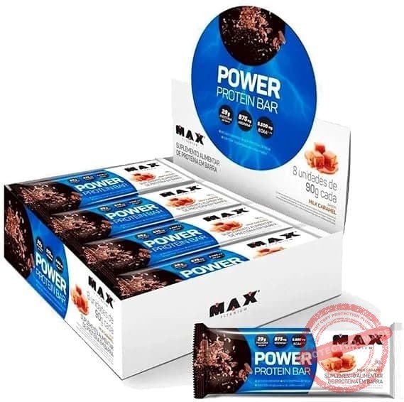 Max-Titanium-Power-Protein-Bar-8-Unid-90G-Sabor-Milk-Caramel.jpg Max Titanium Power Protein Bar (8 Unid - 90G) - Sabor Milk Caramel - Imagem 1