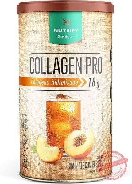 Nutrify - Colágeno Collagen Pro - 450g - Chá Mate com Pêssego