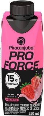 Piracanjuba ProForce 15g de Proteínas Zero Lactose Sabor Morango - 12 Unidades de 250ml - Imagem 2