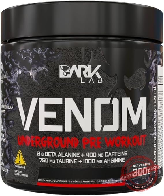 Pre-Treino-Venom-Underground-Dark-Lab-300g-Maca-Verde-Estimulo-Fisico-e-Mental.jpg Pré-Treino Venom Underground Dark Lab 300g, Maçã Verde, Estímulo Físico e Mental - Imagem 1