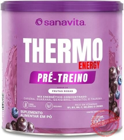 Sanavita Termogênico Thermo Energy - Suplemento Energético - Frutas Roxas - 300g