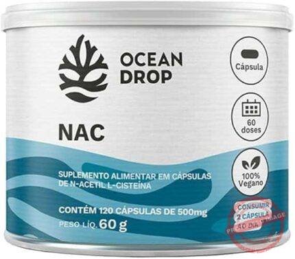 Suplemento Alimentar em Capsulas NAC de N-Acetil L-Cisteina 120 Capsulas de 500mg Ocean Drop
