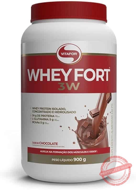 Vitafor-Whey-Fort-3W-900g-Chocolate.jpg Vitafor - Whey Fort 3W - 900g - Chocolate - Imagem 1