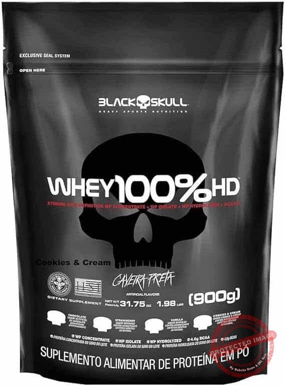 Whey-100-Hd-900G-Refil-Cookies-e-Cream-Black-Skull.jpg Whey 100% Hd - 900G Refil Cookies e Cream, Black Skull - Imagem 1