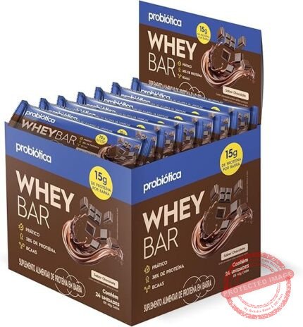 Whey Bar High Protein, Chocolate, Probiótica, 40 G, 24 Unidades