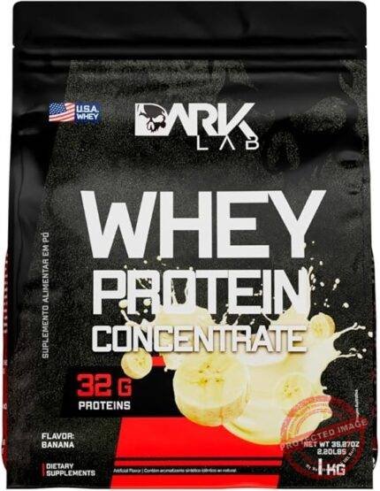 Whey Protein Concentrado Dark Lab, 1kg, Banana, Ganho de Massa Muscular