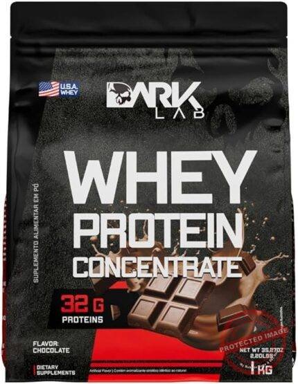 Whey Protein Concentrado Dark Lab, 1kg, Chocolate, Ganho de Massa Muscular
