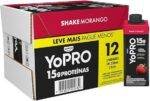 YoPRO Bebida Láctea UHT Morango 15g de proteínas 250ml - 12 unidades