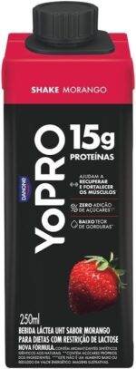 YoPRO Bebida Láctea UHT Morango 15g de proteínas 250ml - 12 unidades - Imagem 3